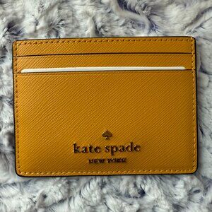 NWT KATE SPADE Madison Saffiano Leather Small Card Holder - Daffodil
